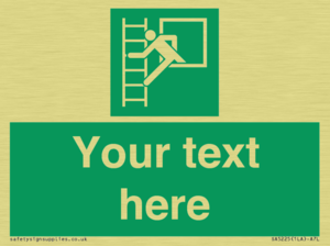 Custom Emergency Escape Ladder Sign